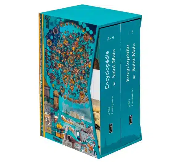 Encyclopédie de Saint-Malo en deux volumes réunit dans un coffret, écrit par Gilles Foucqueron, éditions Cristel